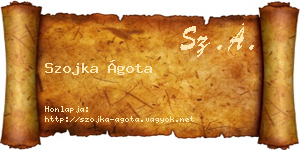 Szojka Ágota névjegykártya